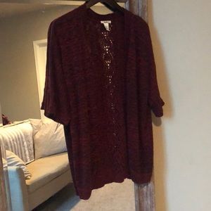 Burgundy Cardigan